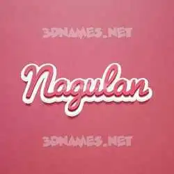 nagulan in Red Scribble style - 3D name wallpaper