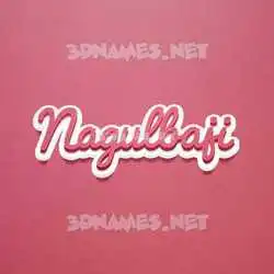 nagulbaji in Red Scribble style - 3D name wallpaper
