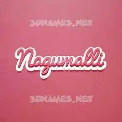 nagumalli in Red Scribble style - 3D name wallpaper