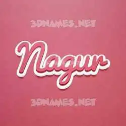nagur in Red Scribble style - 3D name wallpaper