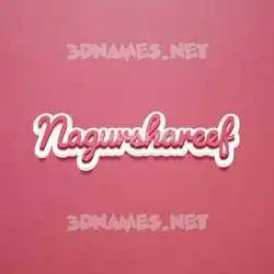 nagurshareef in Red Scribble style - 3D name wallpaper