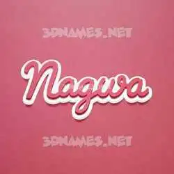 nagwa in Red Scribble style - 3D name wallpaper
