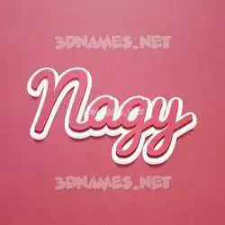 nagy in Red Scribble style - 3D name wallpaper
