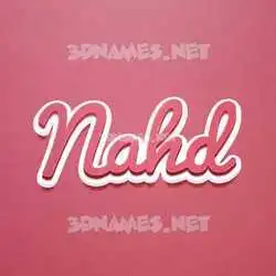 nahd in Red Scribble style - 3D name wallpaper