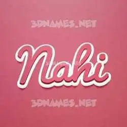 nahi in Red Scribble style - 3D name wallpaper