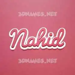 nahid in Red Scribble style - 3D name wallpaper