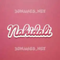 nahidali in Red Scribble style - 3D name wallpaper