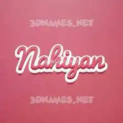 nahiyan in Red Scribble style - 3D name wallpaper