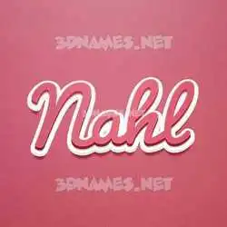 nahl in Red Scribble style - 3D name wallpaper