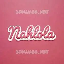 nahlola in Red Scribble style - 3D name wallpaper