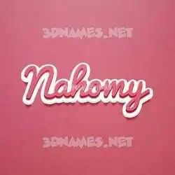 nahomy in Red Scribble style - 3D name wallpaper