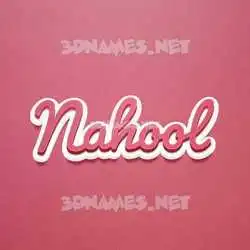 nahool in Red Scribble style - 3D name wallpaper