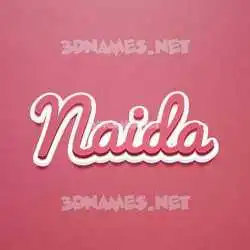 naida in Red Scribble style - 3D name wallpaper