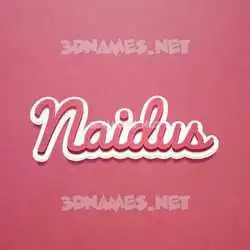 naidus in Red Scribble style - 3D name wallpaper