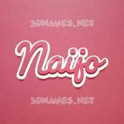 naijo in Red Scribble style - 3D name wallpaper