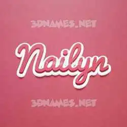 nailyn in Red Scribble style - 3D name wallpaper