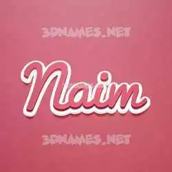 naim in Red Scribble style - 3D name wallpaper