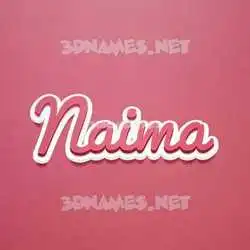 naima in Red Scribble style - 3D name wallpaper