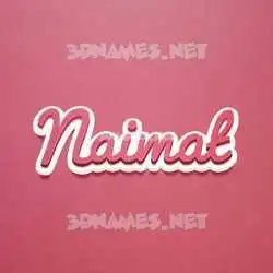 naimat in Red Scribble style - 3D name wallpaper