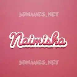 naimisha in Red Scribble style - 3D name wallpaper