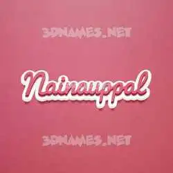 nainauppal in Red Scribble style - 3D name wallpaper