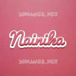 nainika in Red Scribble style - 3D name wallpaper