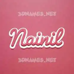 nainil in Red Scribble style - 3D name wallpaper