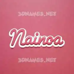 nainoa in Red Scribble style - 3D name wallpaper