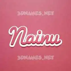 nainu in Red Scribble style - 3D name wallpaper