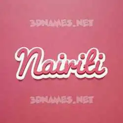 nairiti in Red Scribble style - 3D name wallpaper