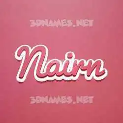 nairn in Red Scribble style - 3D name wallpaper