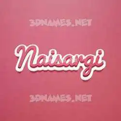 naisargi in Red Scribble style - 3D name wallpaper