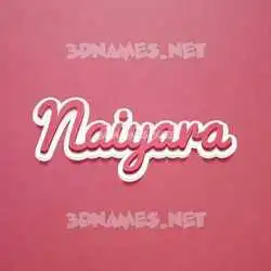 naiyara in Red Scribble style - 3D name wallpaper