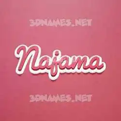 najama in Red Scribble style - 3D name wallpaper