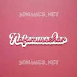najamussehar in Red Scribble style - 3D name wallpaper