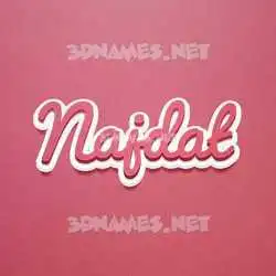 najdat in Red Scribble style - 3D name wallpaper