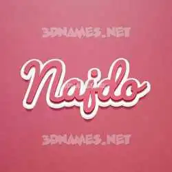 najdo in Red Scribble style - 3D name wallpaper