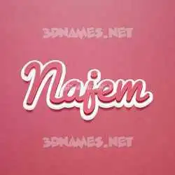 najem in Red Scribble style - 3D name wallpaper
