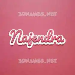 najendra in Red Scribble style - 3D name wallpaper