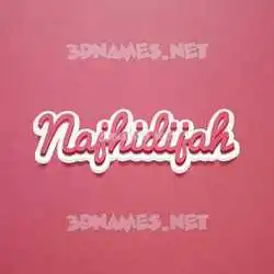 najhidijah in Red Scribble style - 3D name wallpaper