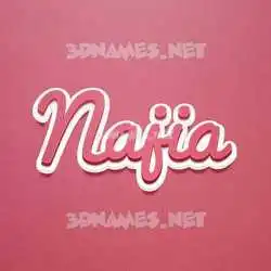 najia in Red Scribble style - 3D name wallpaper