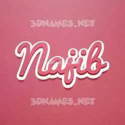 najib in Red Scribble style - 3D name wallpaper
