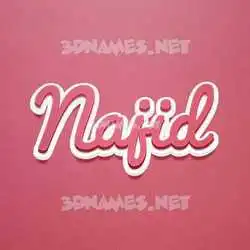 najid in Red Scribble style - 3D name wallpaper