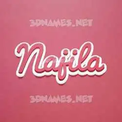 najila in Red Scribble style - 3D name wallpaper