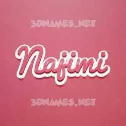 najimi in Red Scribble style - 3D name wallpaper