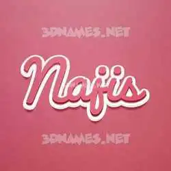 najis in Red Scribble style - 3D name wallpaper
