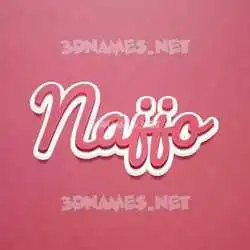 najjo in Red Scribble style - 3D name wallpaper