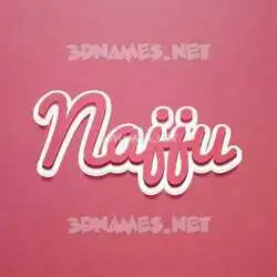 najju in Red Scribble style - 3D name wallpaper
