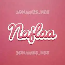 najlaa in Red Scribble style - 3D name wallpaper