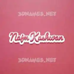 najm kashwan in Red Scribble style - 3D name wallpaper